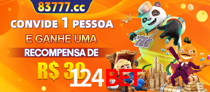 Banner institucional da 124bet sobre parceria de marcas e criação de uma marca de excelência, apresentando os mascotes de jogos populares como o Fortune Tiger.